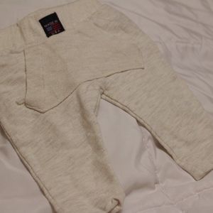 tan jogger pants front pouch